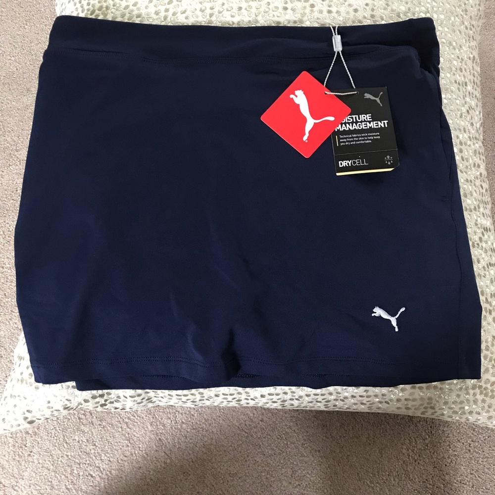 Puma Girls solid Knit Navy Skort Size XL